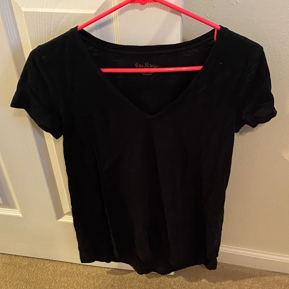 Lilly Pulitzer Black Etta Tee Size XS
